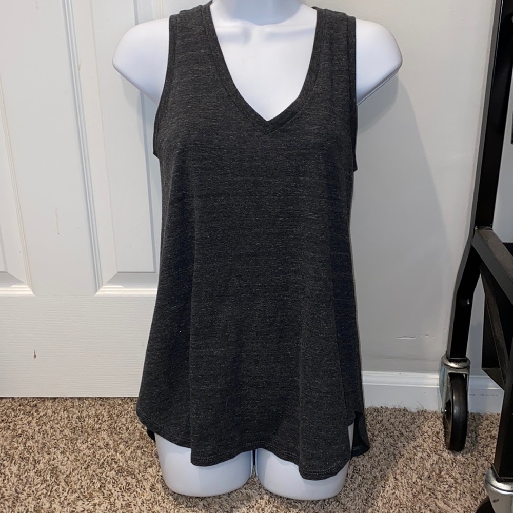 Womens Peyton Jensen , sz S , grey tank top work out shirt athletic top